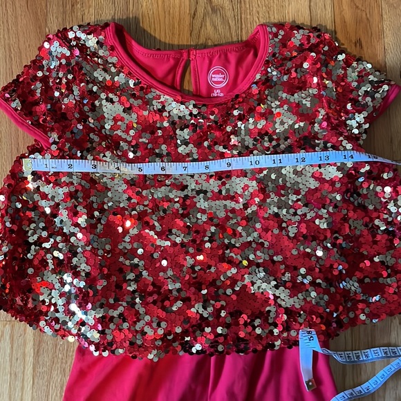 sequins popover holiday jumpsuit - Picture 4 of 10